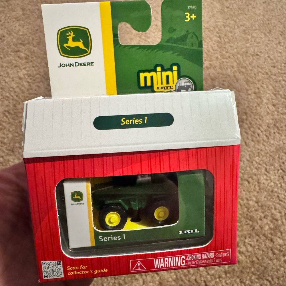 John Deere Green and Yellow Mini ERTL Tractor